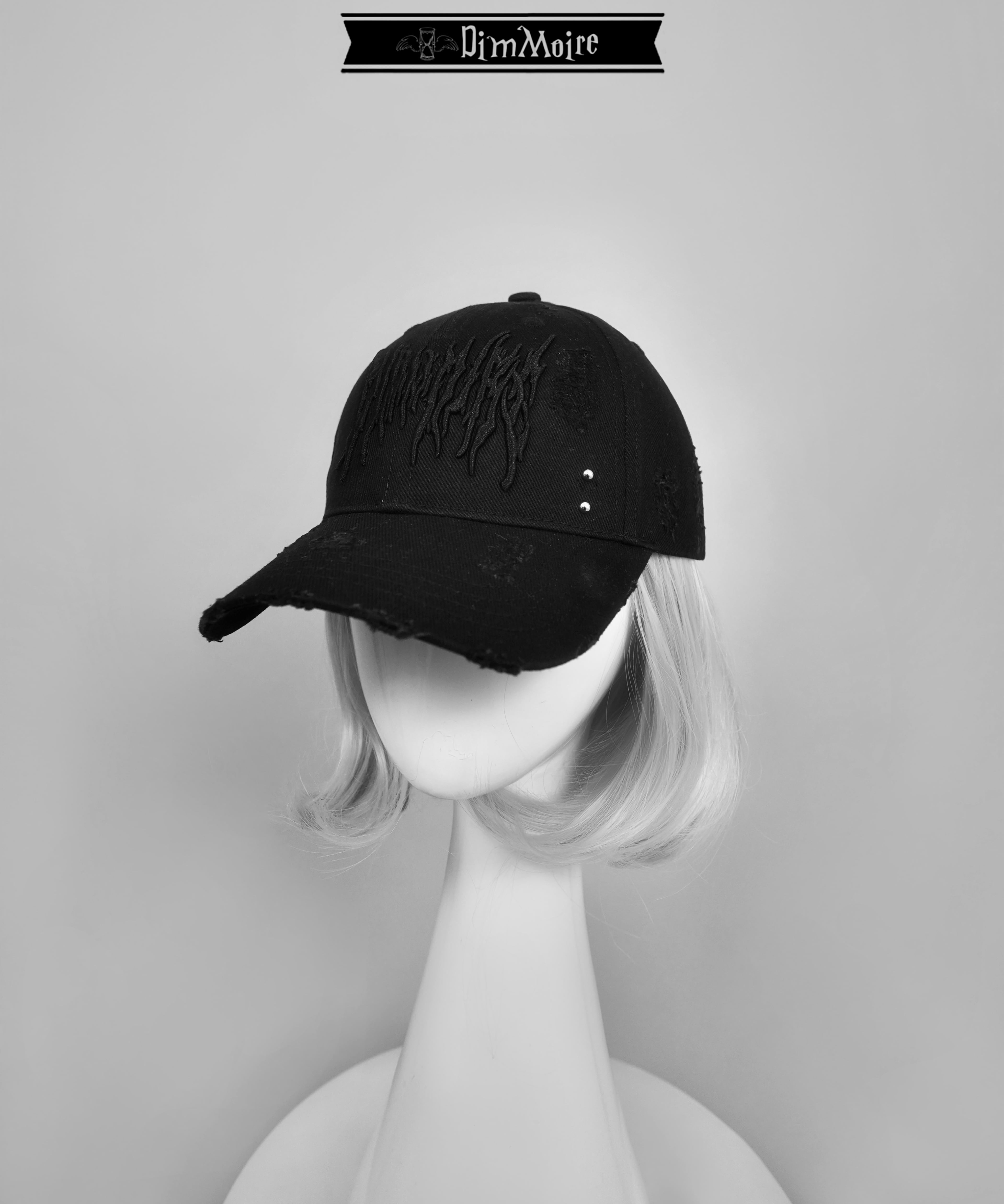 Logo Embroidered Distressed Cap
