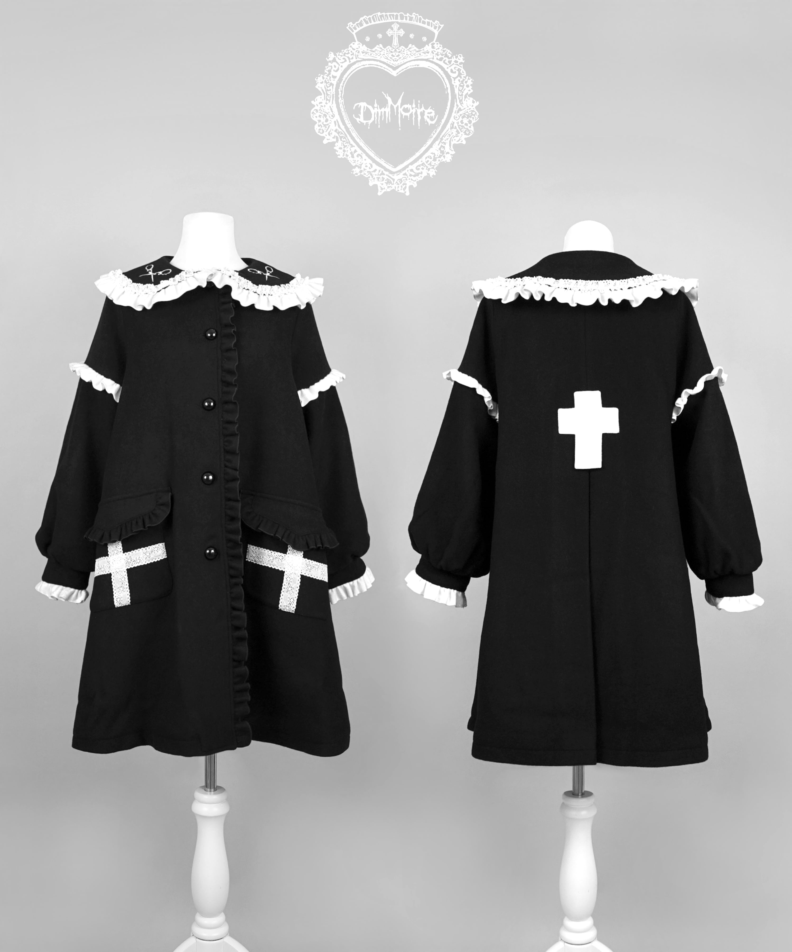 Cross Oath Frill Coat