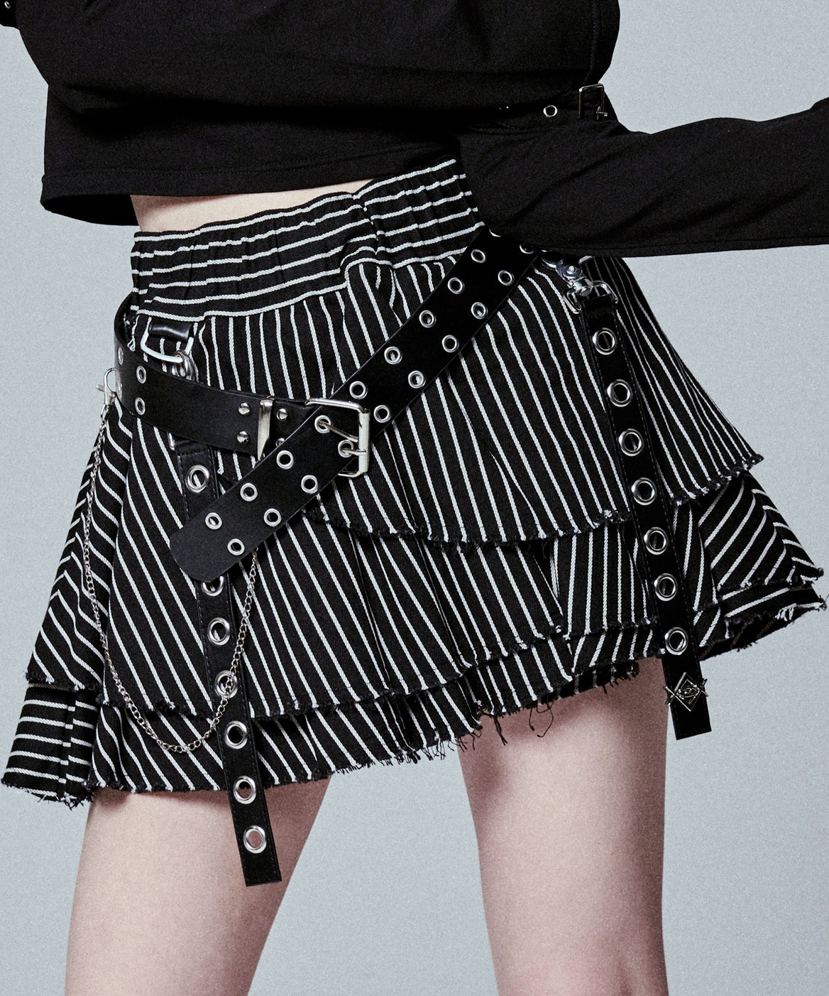 Belted Ruffle Skirt