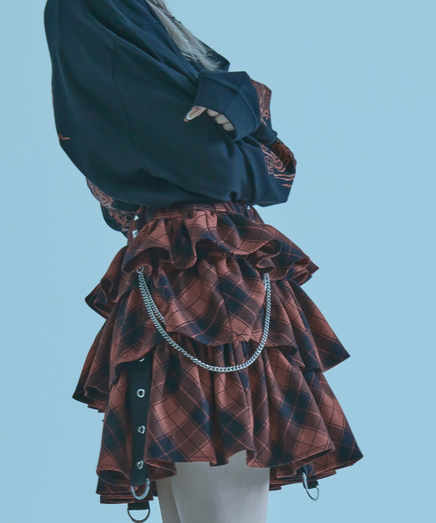 Frilled Tiered Skirt