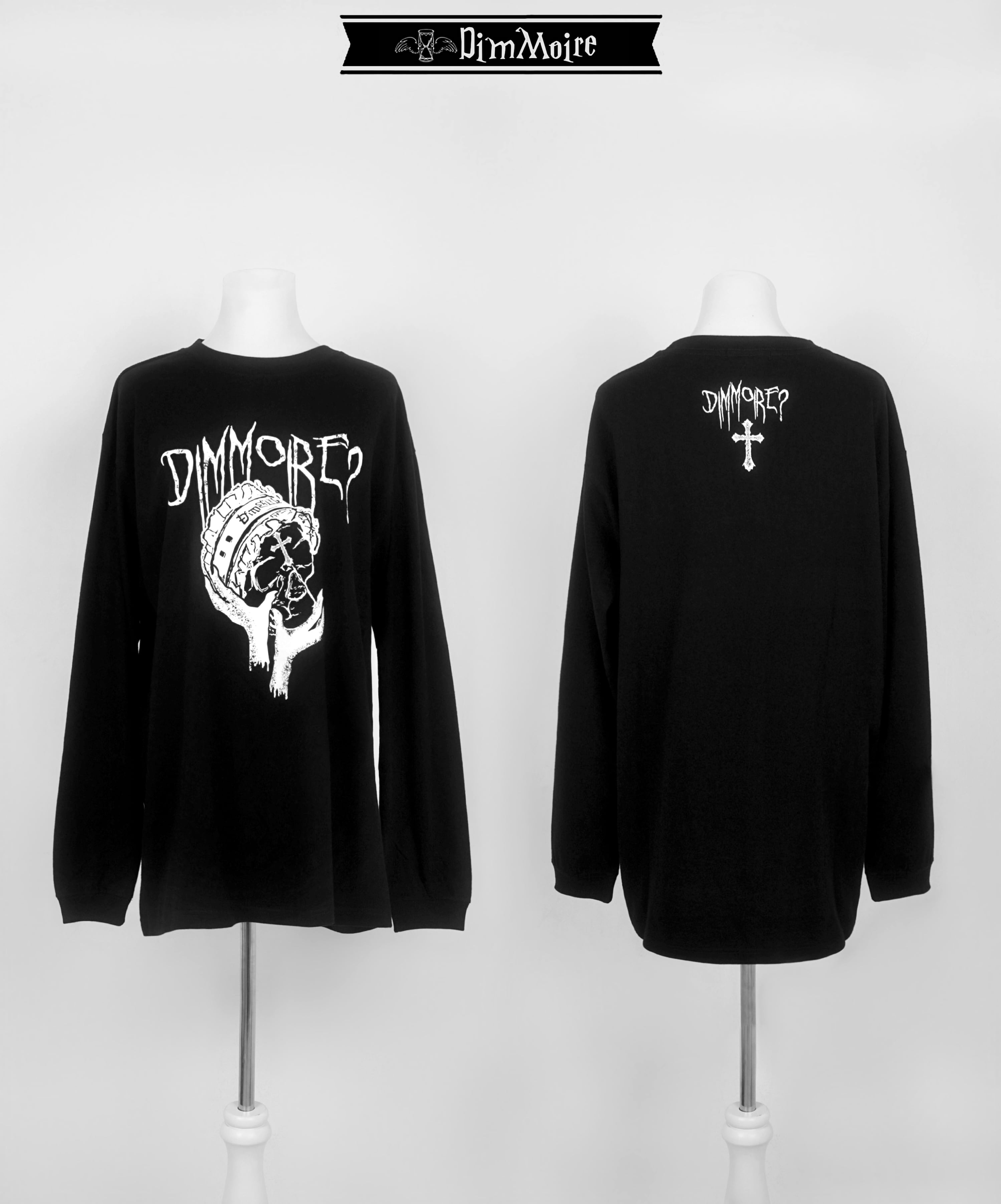 [DimMoire] Creepy Skull long T-shirt