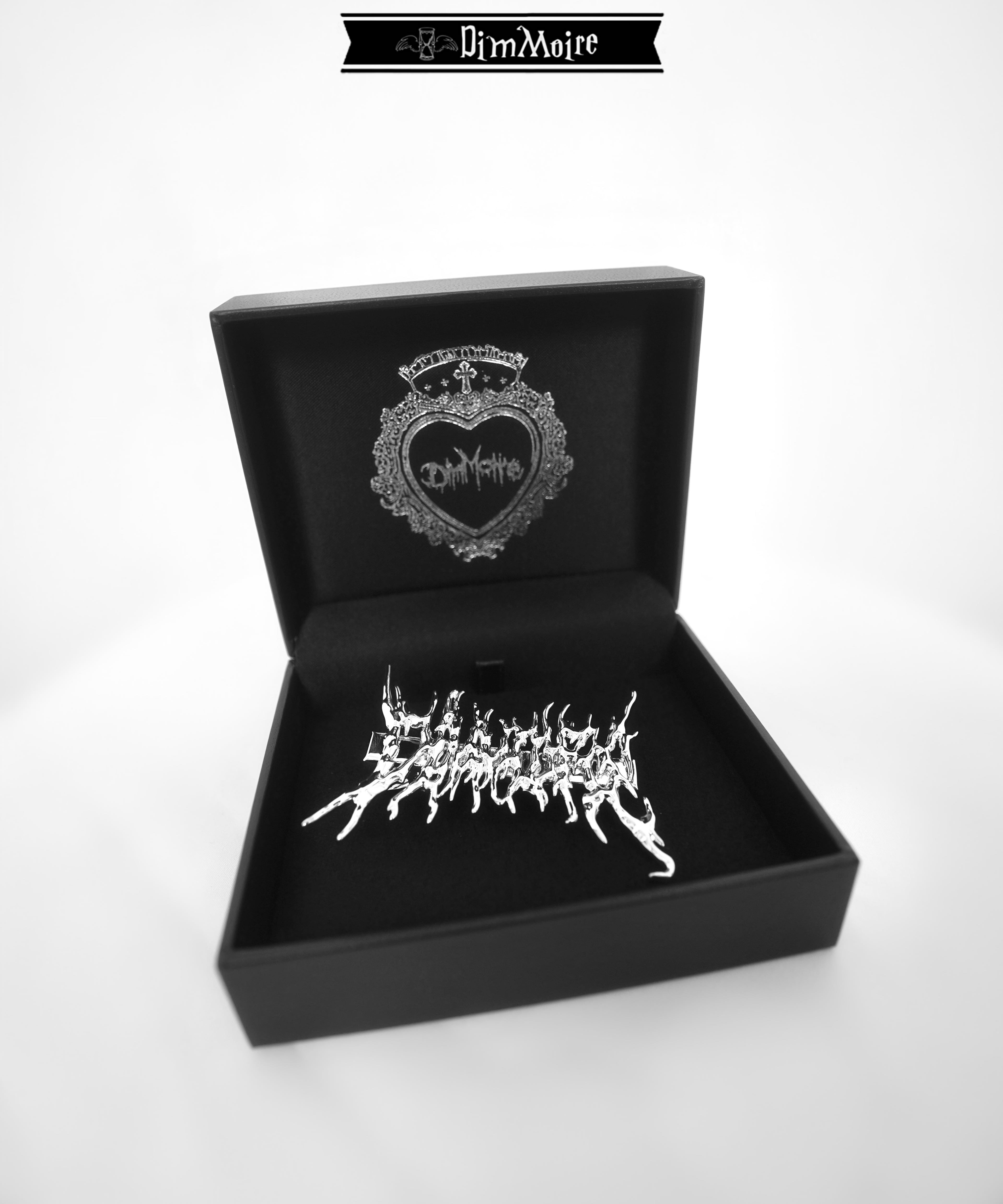 [DimMoire] Metal logo hair clip